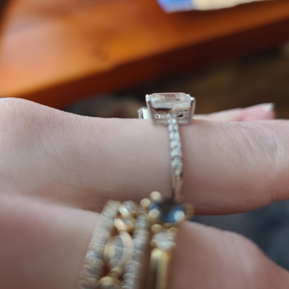 Moisannite 3 Ring Women's Bundle Set, New, Certif… - image 5